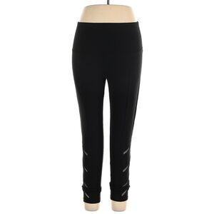 YUMMIE Leggings Women XL Black Tummy Control Capri Cropped Cotton NWOT